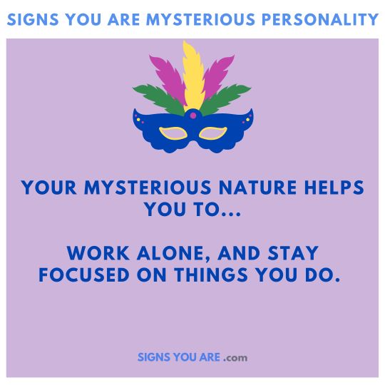 characteristics of a mysterious person