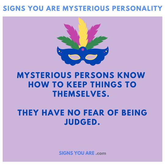 signs of mysterious personality