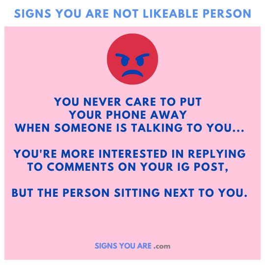 Signs of unlikable people