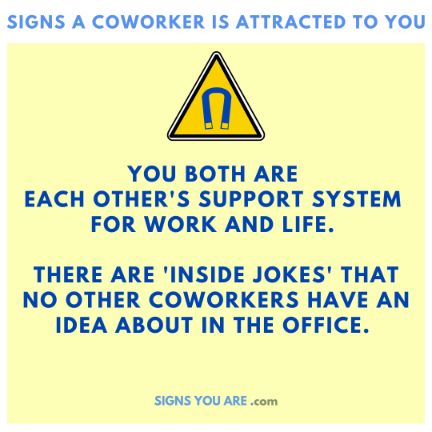 signs of mutual attraction between coworkers