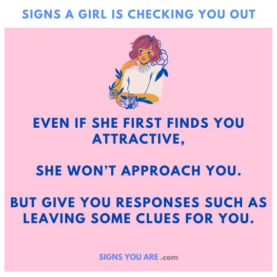 sign she checks you out