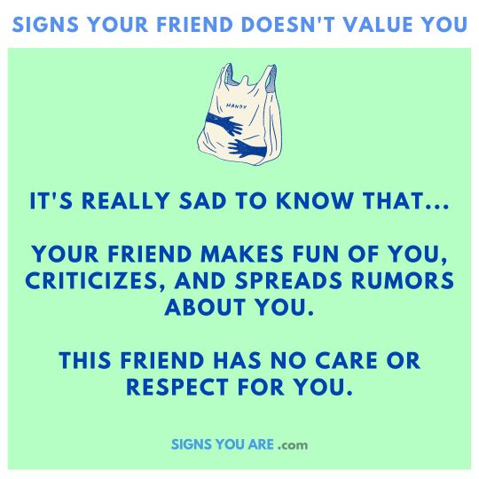 signs your friend doesn't care about