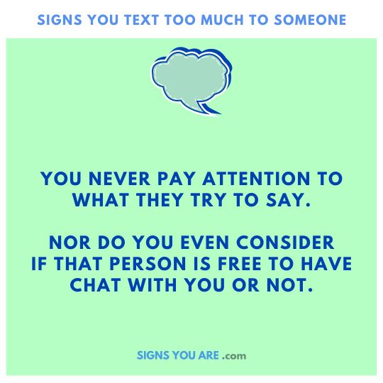 Signs Of Over texting Someone